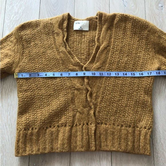 Aritzia Wilfred Le Fou Moreau Alpaca Wool Cable Knit V Neck Sweater Size XXS - Picture 10 of 12